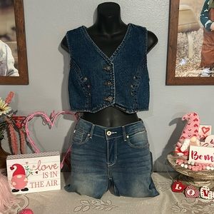 Vintage Western Ethics Denim Vest
